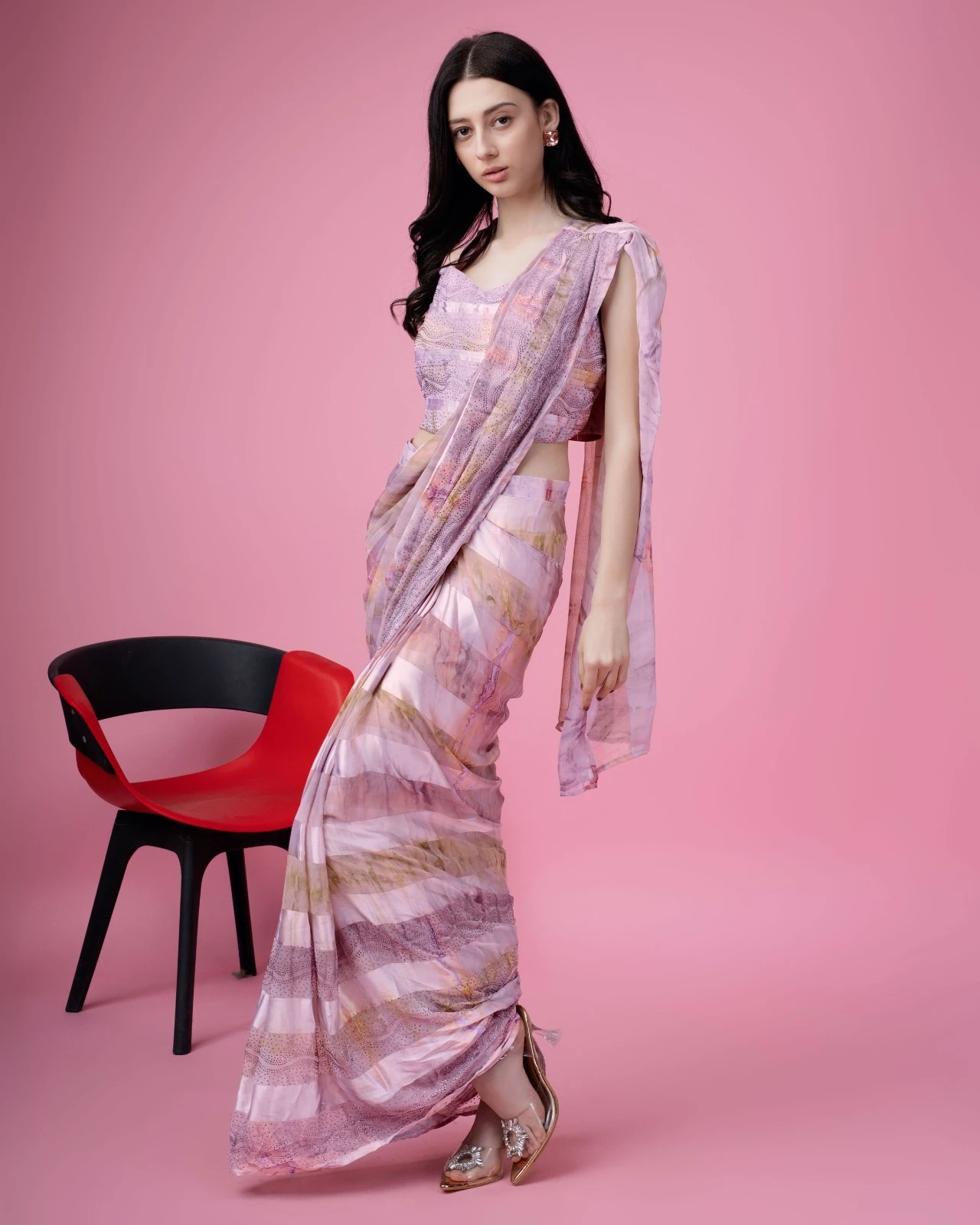 Amoha 10810 Satin Silk Wholesale Readymade Sarees Catalog — Wholesale Sarees, AMOHA wholesale from Surat - Gallery Image 2